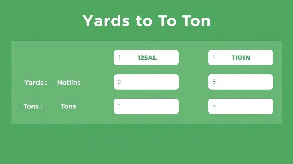 Yards to Tons Calculator